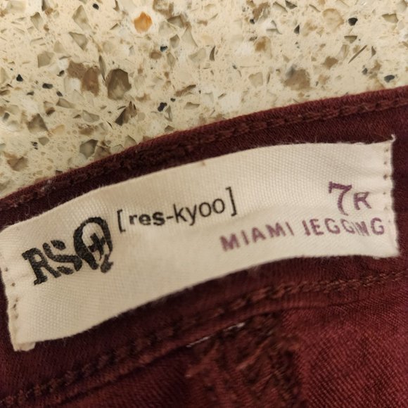 RSQ Miami Jegging - Burgundy - Picture 6 of 6